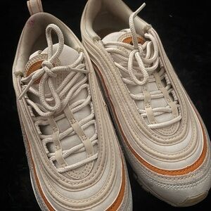 Cream and Tan Nike Air Max